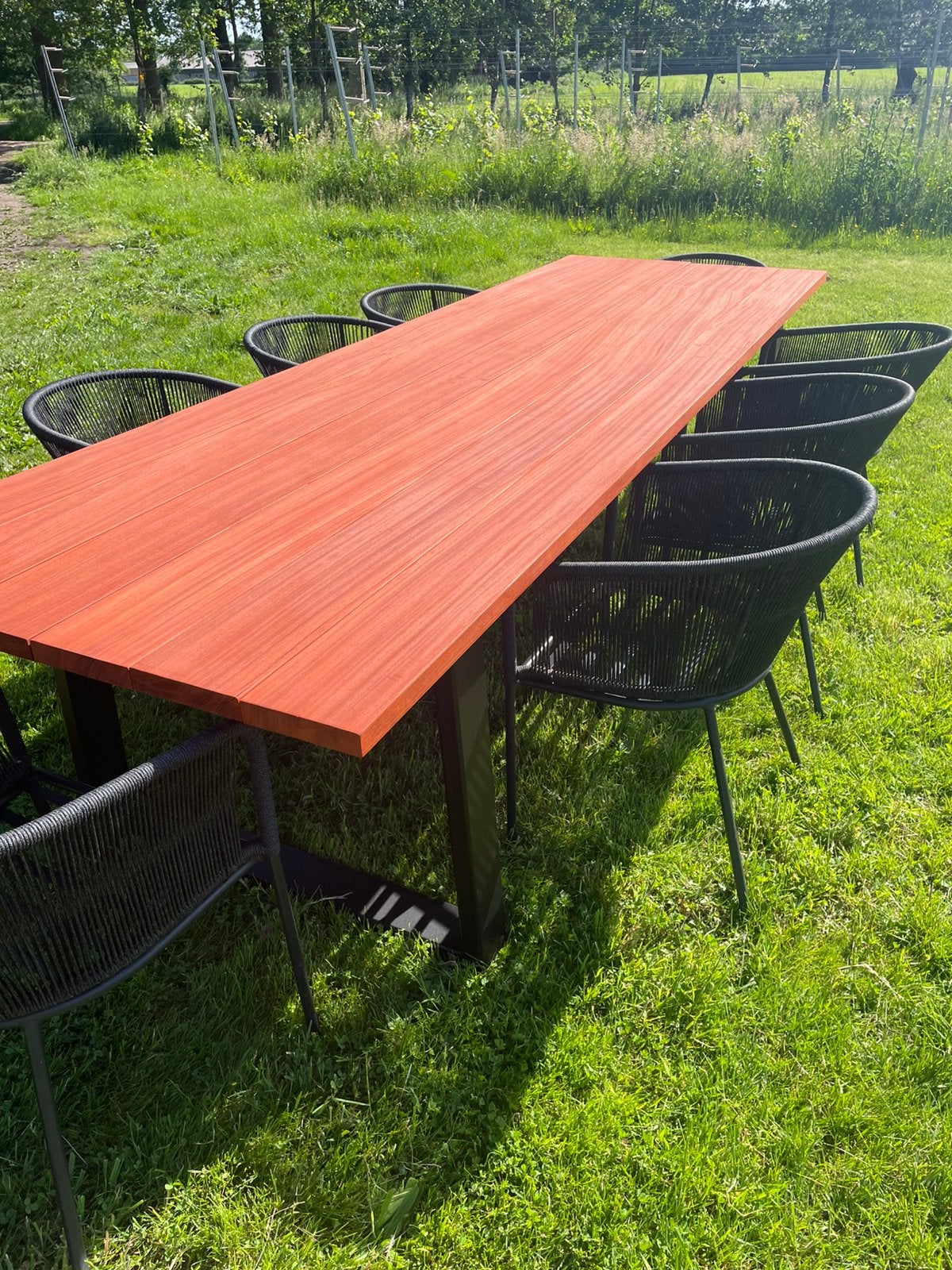Tuintafel padouk, Ophalen, Nieuw, Rechthoekig, Hout