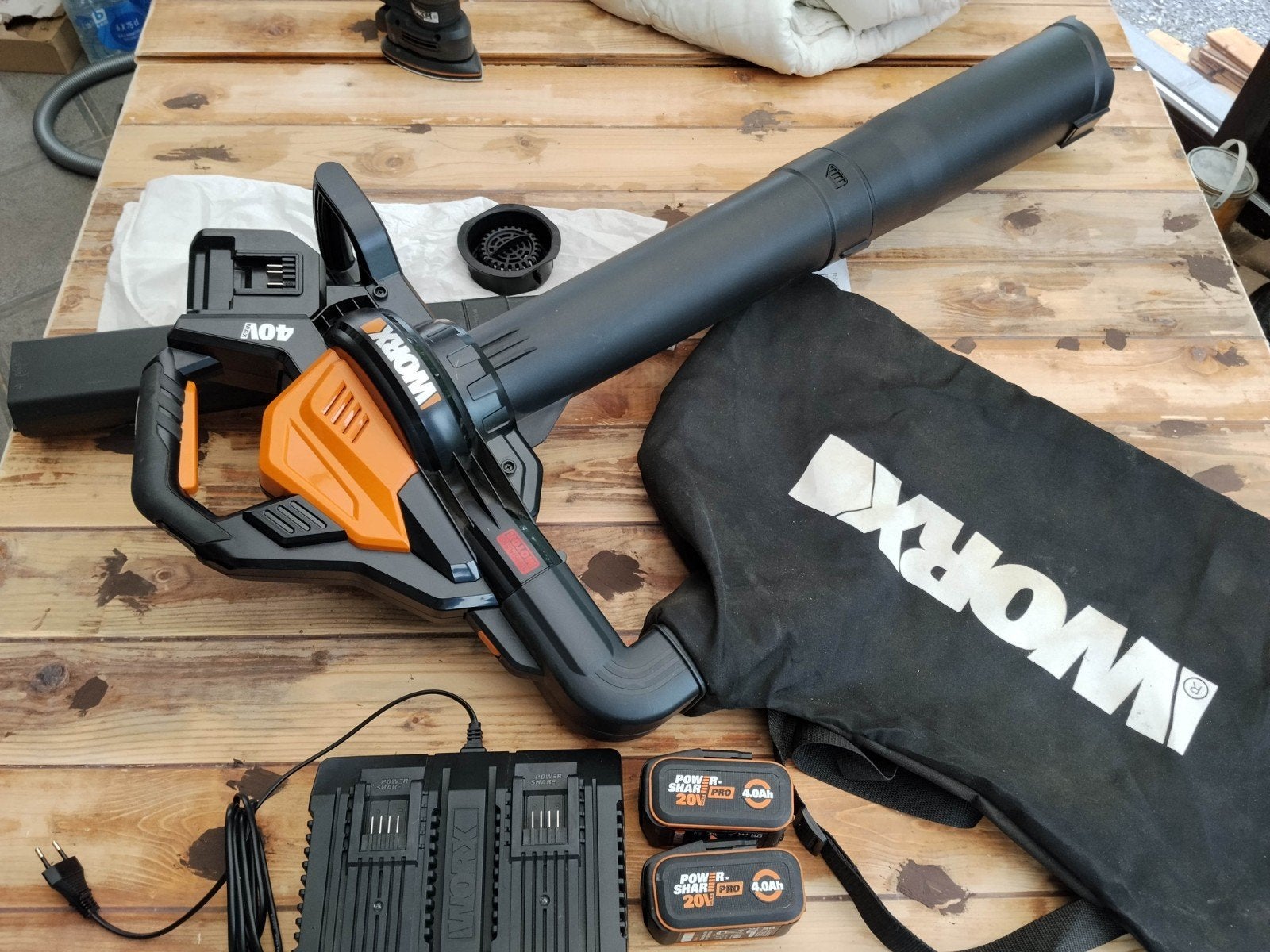 Aspirateur-souffleur worx wg583E.9, Enlèvement, Batterie