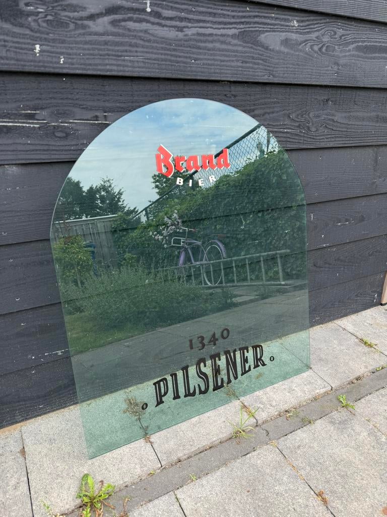 Brand bier glazen recalme bord, Verzamelen, Ophalen of Verzenden, Nieuw, Reclamebord, Plaat of Schild, Brand