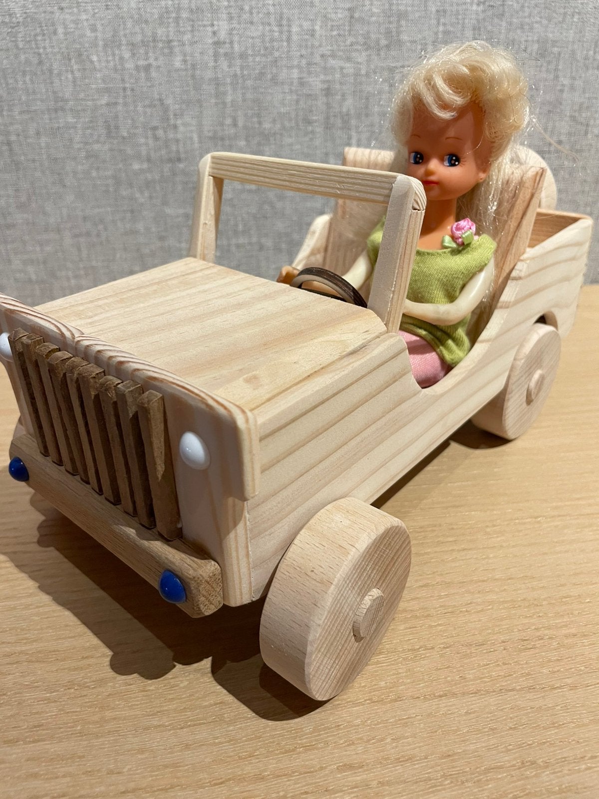 Houten jeep 20cm, Kinderen en Baby's, Speelgoed |Speelgoedvoertuigen, Ophalen, Nieuw