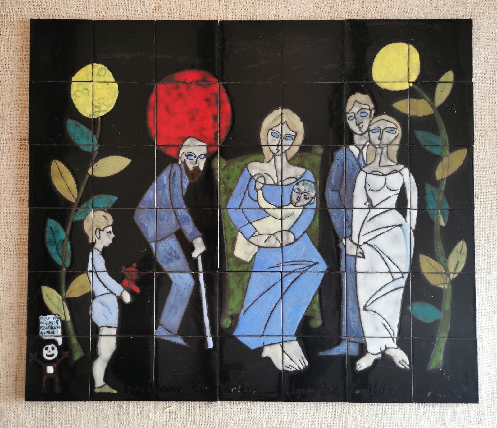 Tableau en céramique d'Ernest Bernardy, Antiquités & Art, Art | Peinture | Moderne, Enlèvement