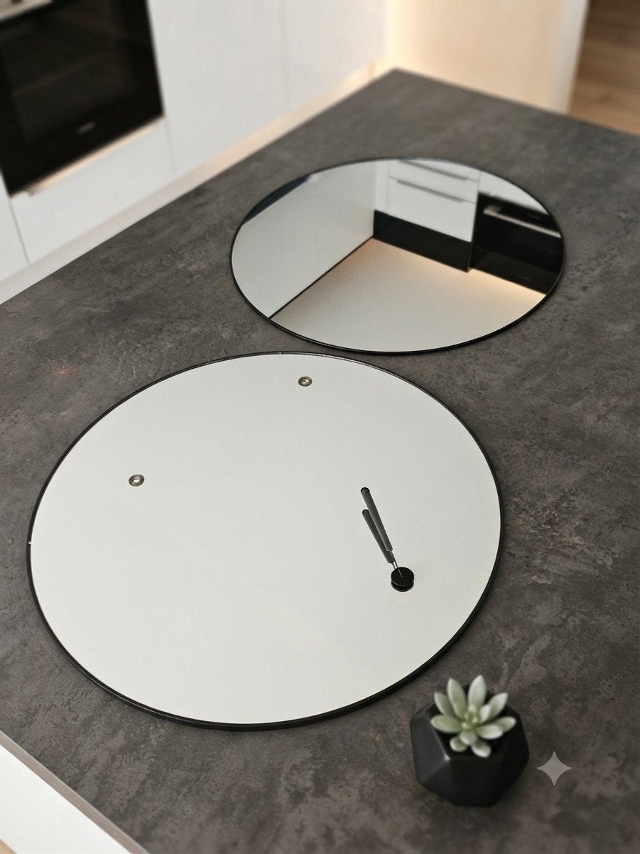 2 miroirs ronds 45 50 cm, Enlèvement