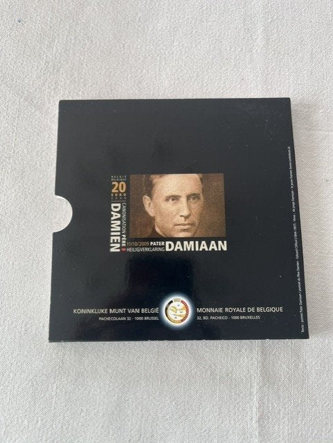 Belgische €20 Pater Damiaan 2009 – zilver 925 – PROOF, Enlèvement, Comme neuf, Autres types, Christianisme | Catholique