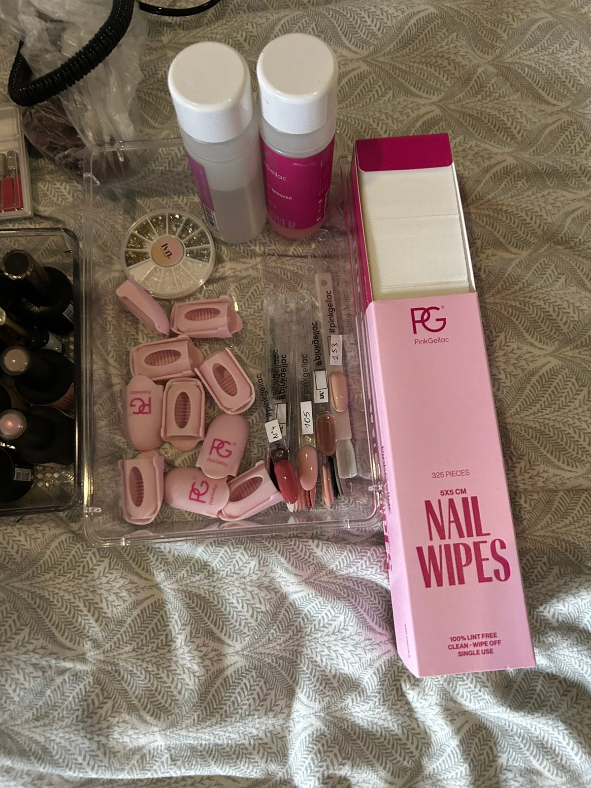 Pink gellac set, Ophalen of Verzenden, Gebruikt
