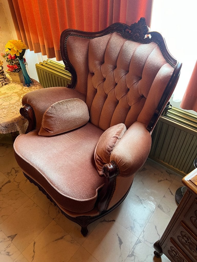 Salon 3 zit + 2 club zetel, Ophalen, Gebruikt, 150 tot 200 cm, Driepersoons