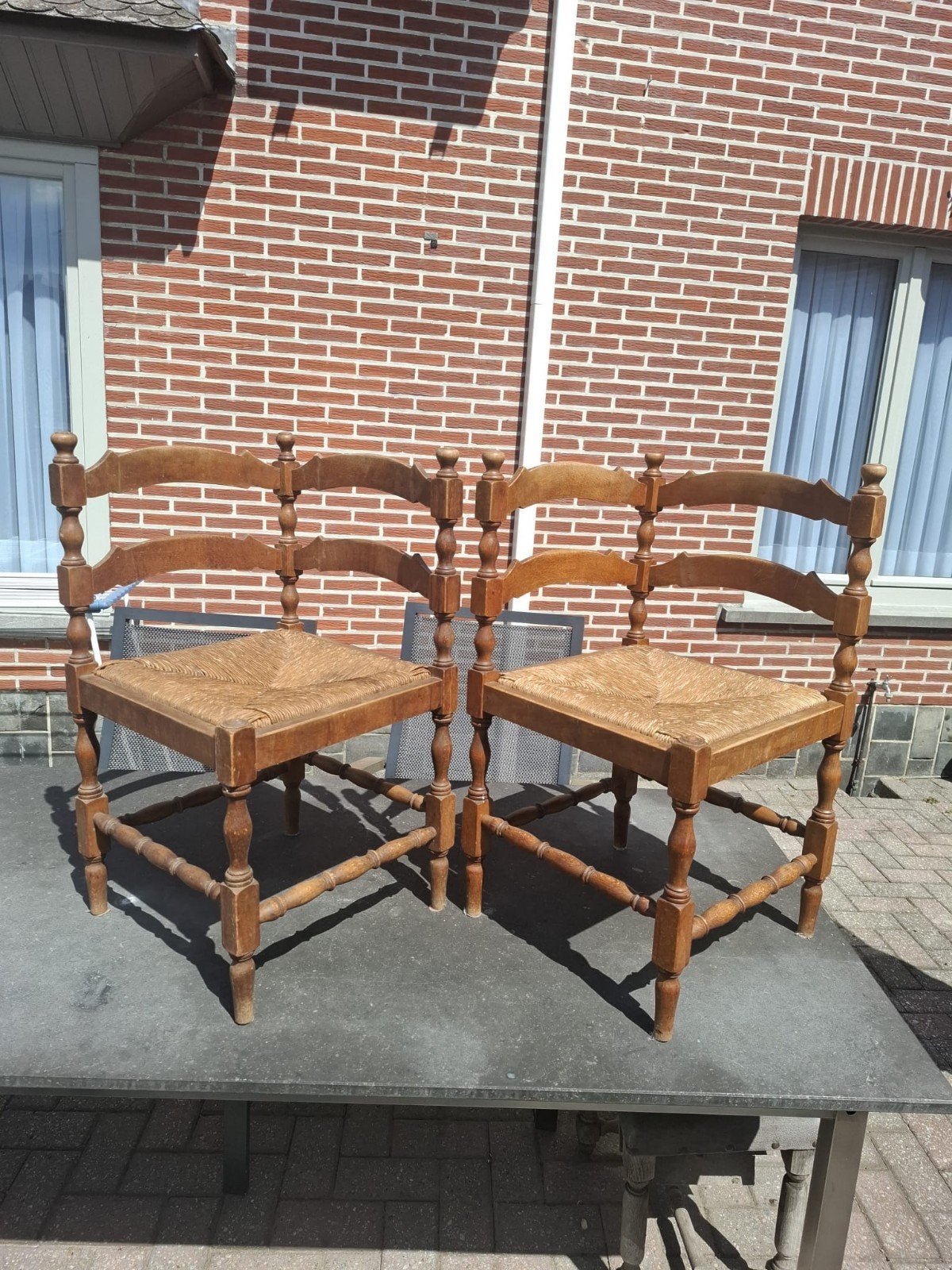Antieke hoekstoelen 40 euro voor de twee, Antiek en Kunst, Ophalen