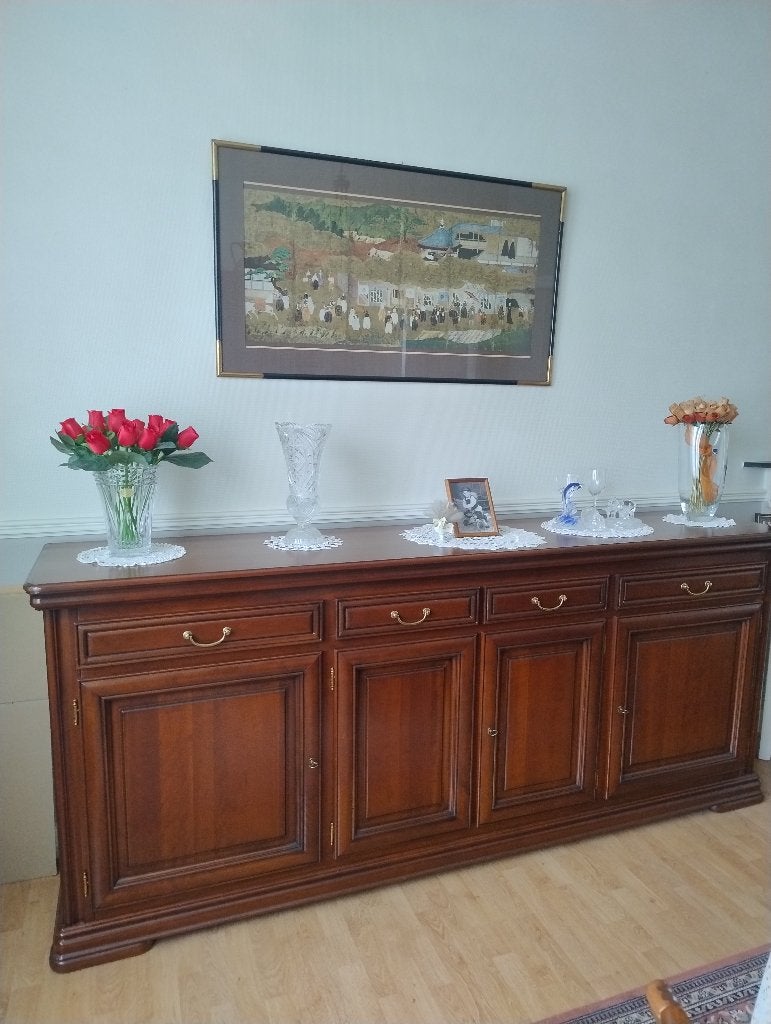 Kersenhouten eetkamer, Ophalen, Gebruikt, Klassieke stijl, 4 tot 6 stoelen