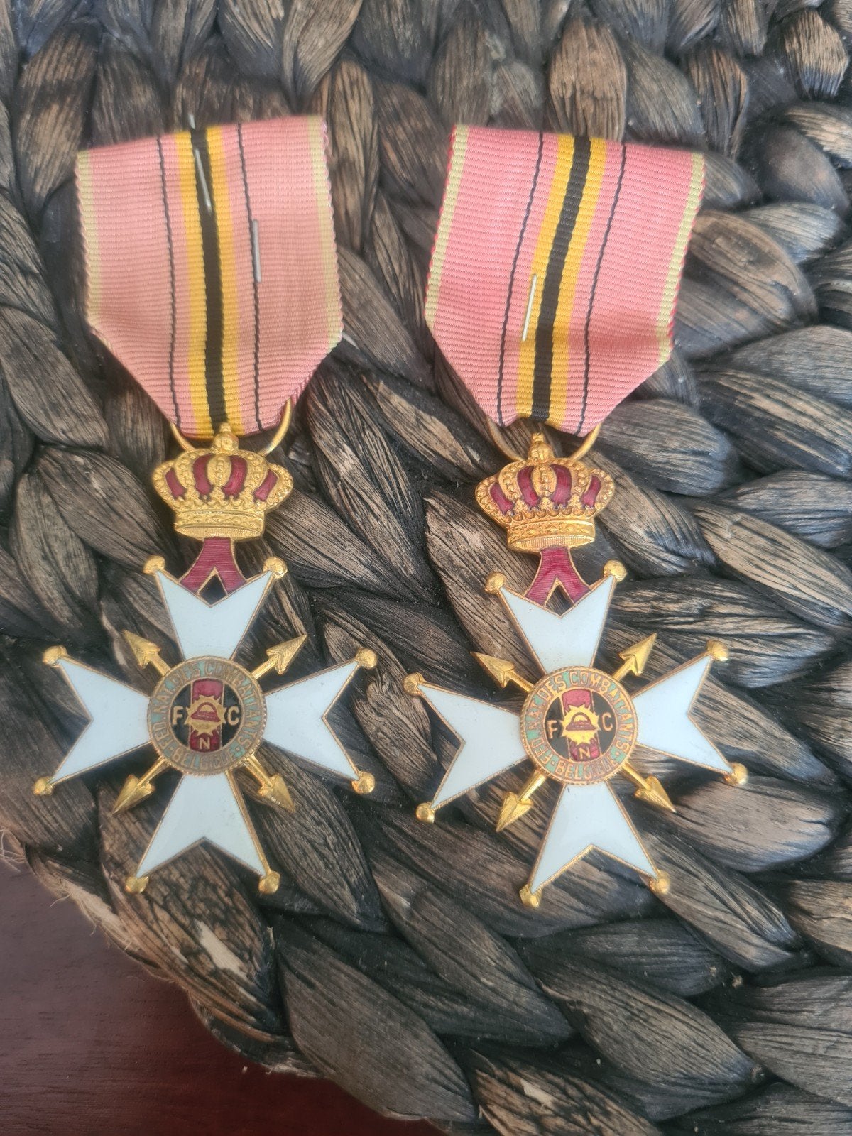2 médailles fédération combattants Belgique, Enlèvement ou Envoi