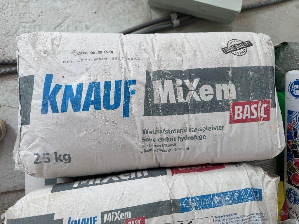 3 x 25 kg de Knauf Mixem Basic, Bricolage & Construction, Isolation & Étanchéité, Enlèvement, Neuf, Autres matériaux