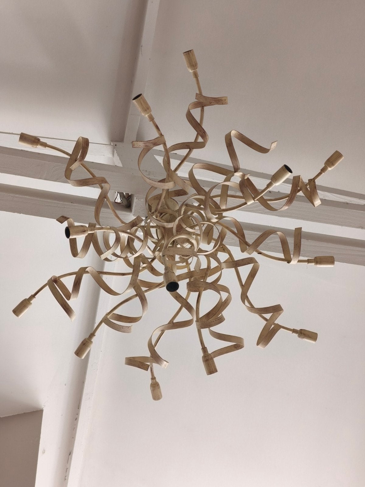 très joli lustre design contemporain 12 lumineux, Enlèvement, Bois