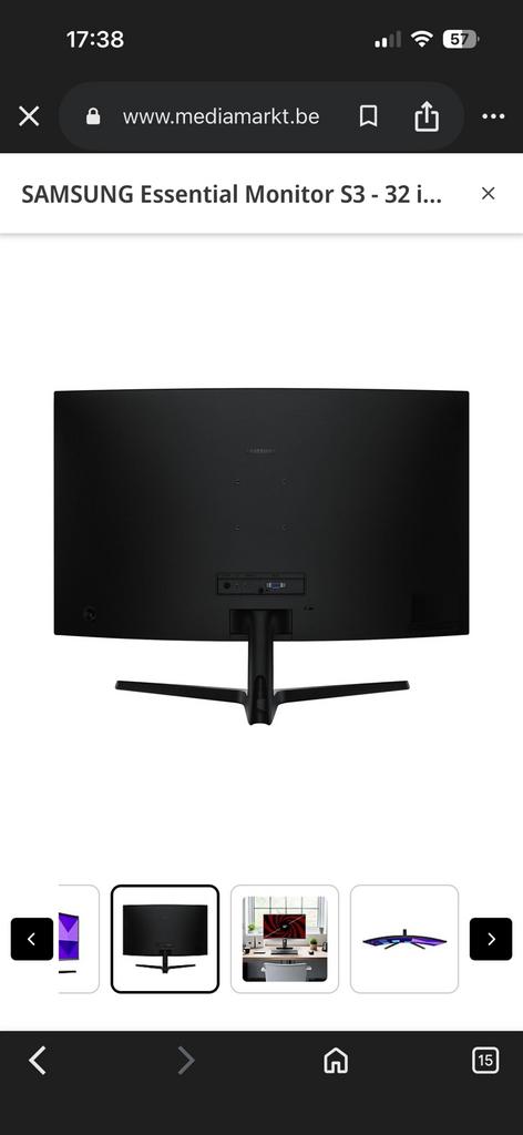 SAMSUNG Essential Monitor S3 - 32 inch - Full-HD - VA, Enlèvement ou Envoi, Comme neuf, HD, VA