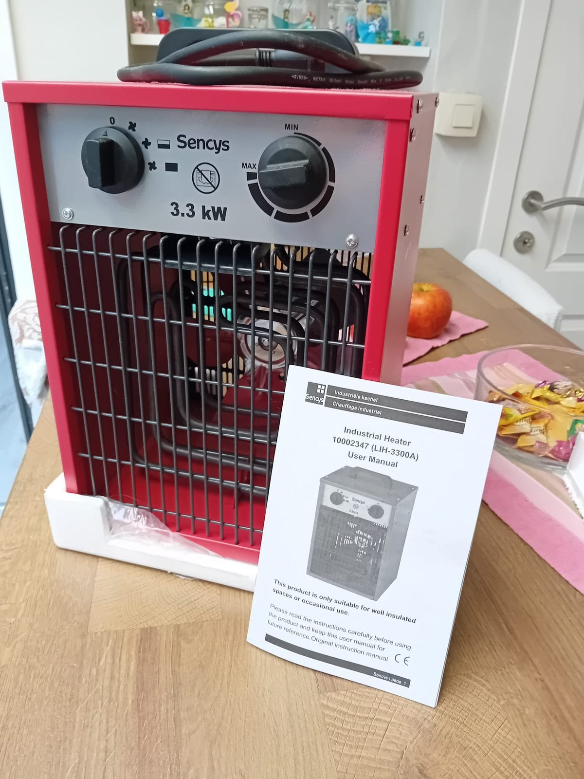 Sencys industriele ventilatorkachel, Ophalen of Verzenden, Zo goed als nieuw, Kachel