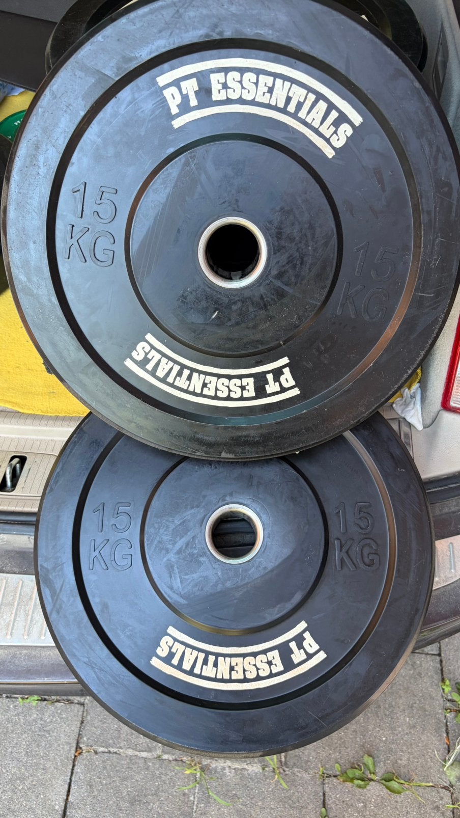 Disques de 15 kg, Sports & Fitness, Enlèvement, Comme neuf