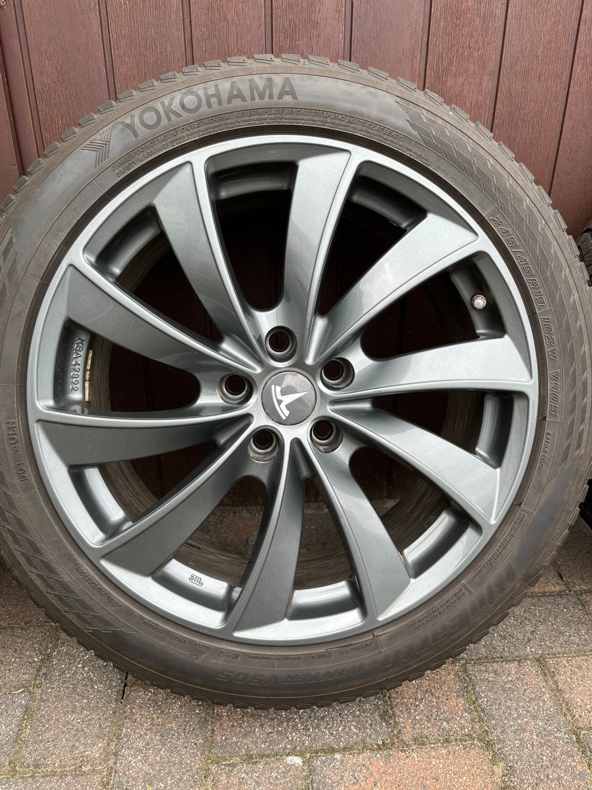 Orginele 19 inch tesla turbine velgen model s of x, Auto-onderdelen, Ophalen, 19 inch, Velg(en)