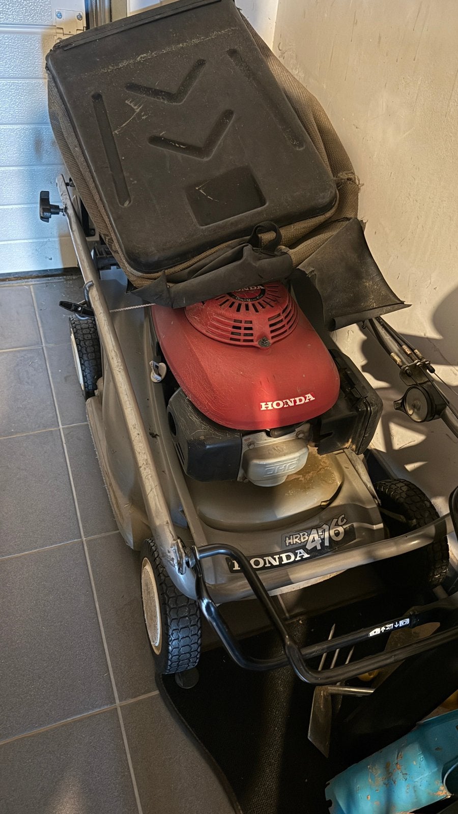 Honda grasmaaier. Start niet meer, Tuin en Terras, Grasmaaiers, Ophalen, Cirkelmaaier, Gebruikt, Opvangbak
