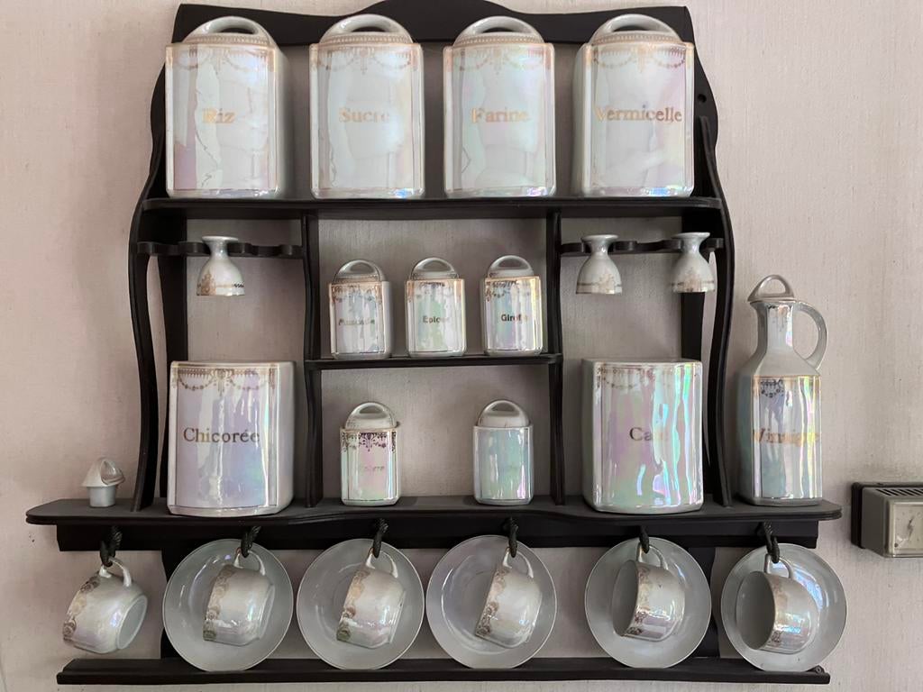 Antiek servies set met rekje, Antiek en Kunst, Ophalen
