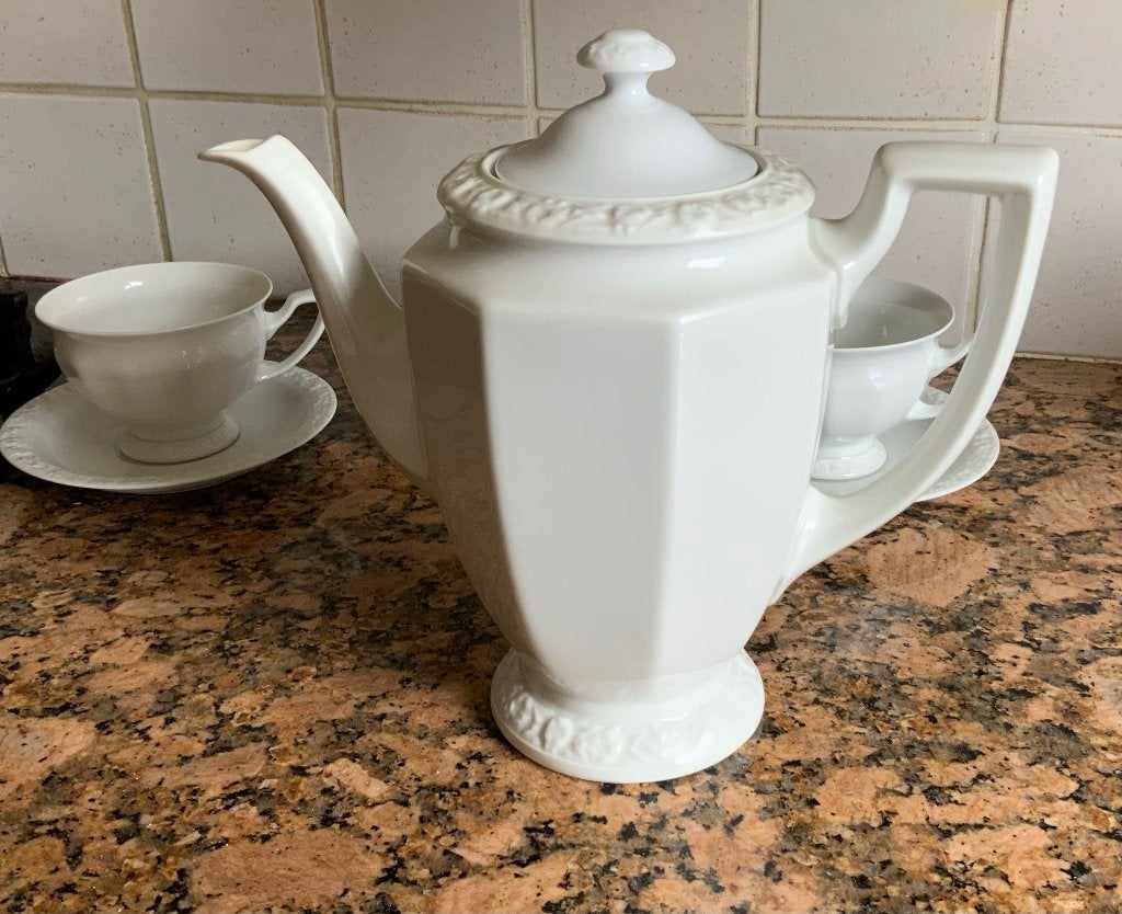 Cafetière Porcelaine Blanc, Enlèvement, Comme neuf, Porcelaine