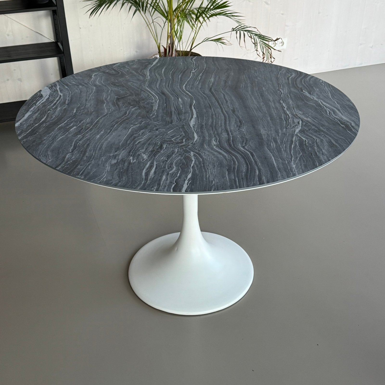 Tulipo ronde eettafel Ø120 – keramiek marmerlook, Huis en Inrichting, Tafels | Eettafels, Ophalen, Gebruikt, 100 tot 150 cm, Rond