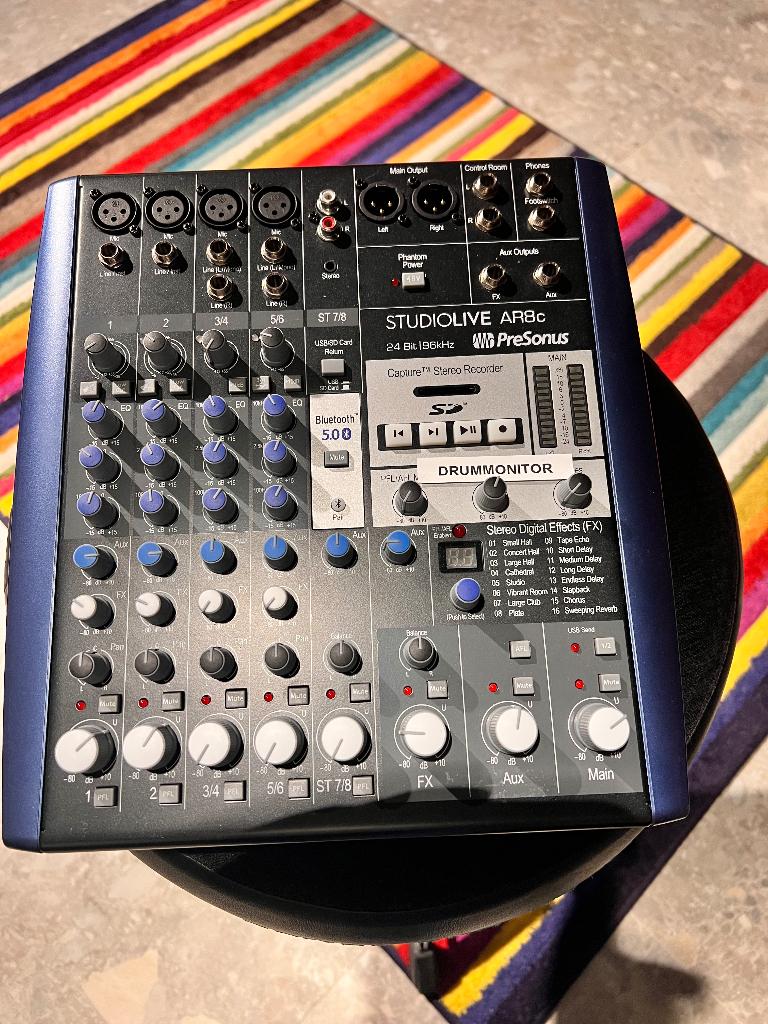 Presonius studiolive AR8c mengtafel, Ophalen, Zo goed als nieuw, Minder dan 5 kanalen, Microfooningang