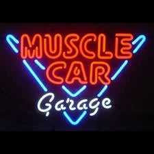 Muscle car garage neon en veel andere garage showroom neons, Ophalen of Verzenden, Nieuw, Lichtbak of (neon) lamp