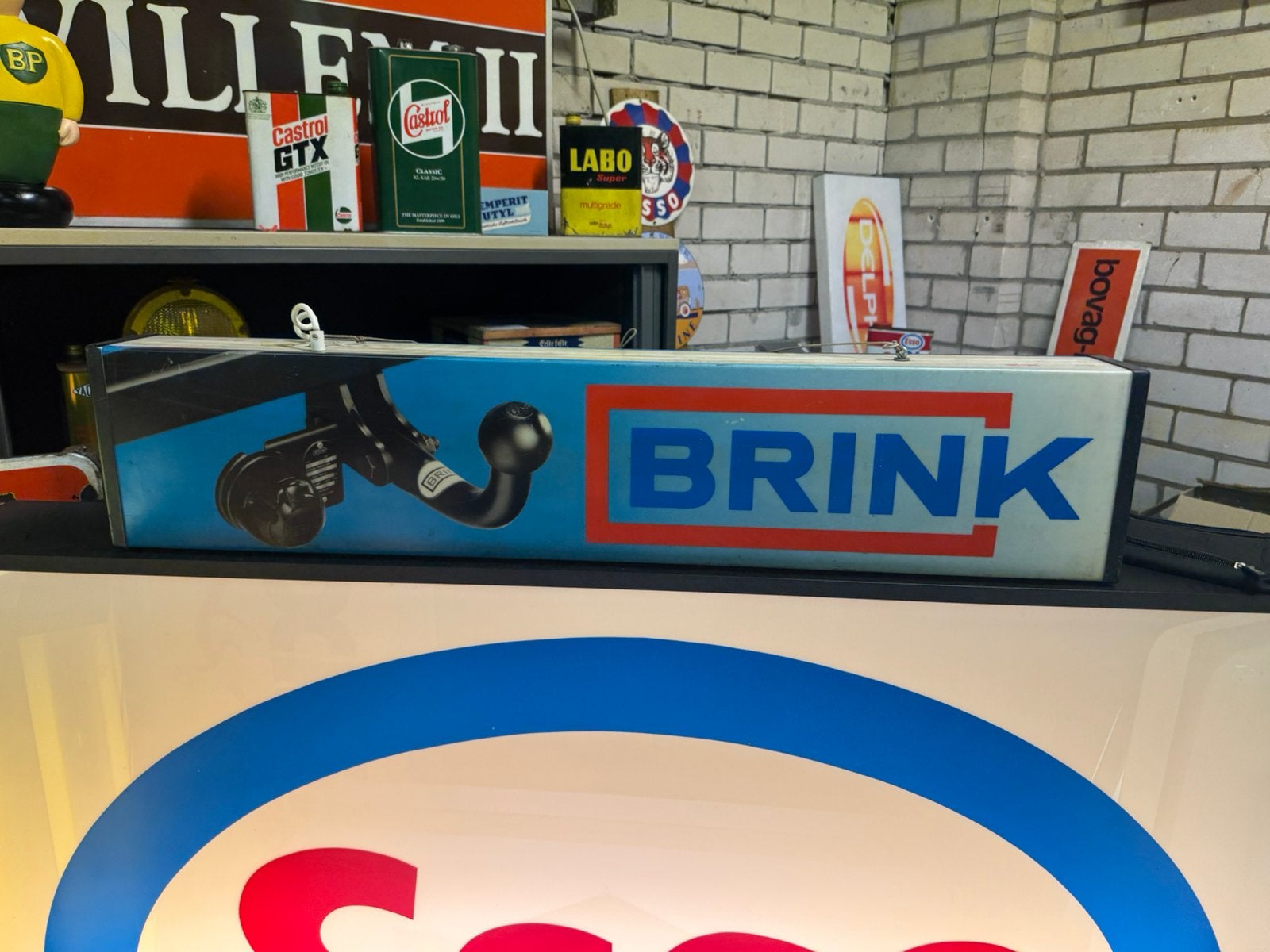 BRINK trekhaken reclame lichtbak, Ophalen, Gebruikt, Lichtbak of (neon) lamp