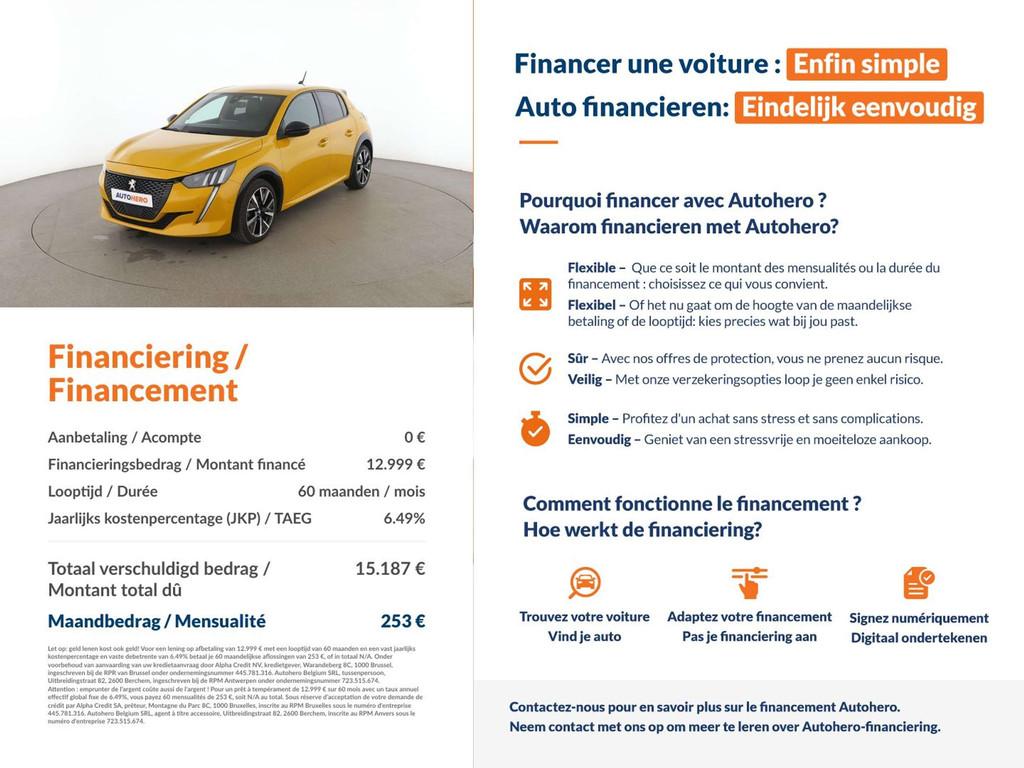 Peugeot 208 1.2 PureTech Allure (bj 2020, automaat), Auto's, Peugeot, 1199 cc, 1165 kg, Geel, 5 zetels