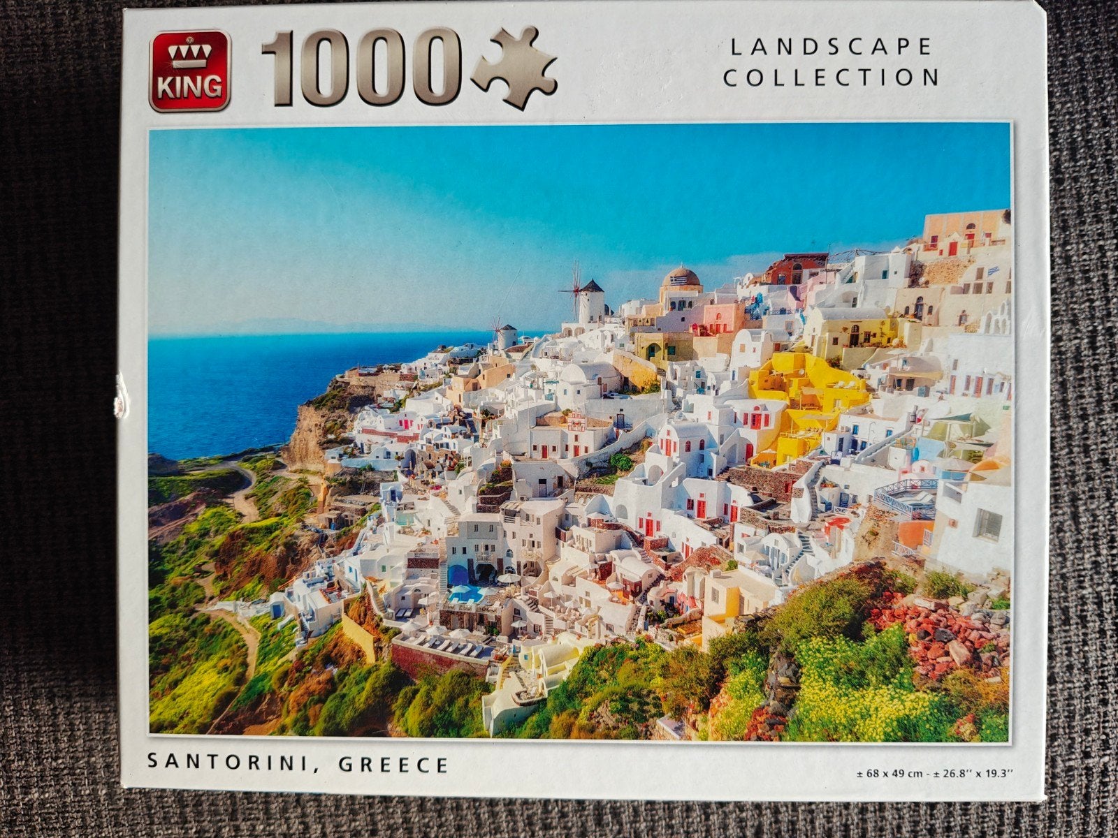 King puzzel - Santorini, Ophalen, 500 t/m 1500 stukjes, Zo goed als nieuw, Legpuzzel