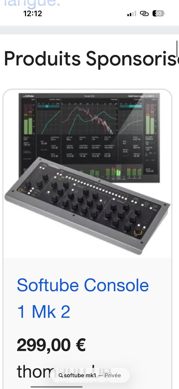Console Softube Mk1 + Decksaver, Musique & Instruments, Tables de mixage, Enlèvement ou Envoi