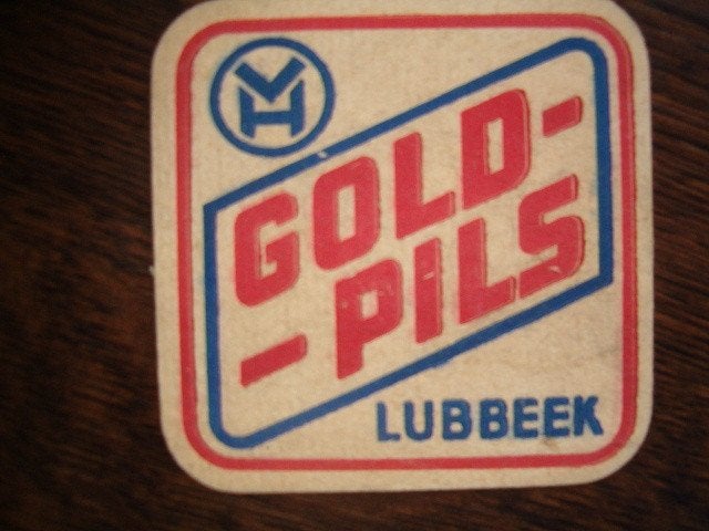 Tapis à bière Verlinden Lubbeek : R/F : 94 x 94 mm, Enlèvement ou Envoi, Utilisé, Sous-bock