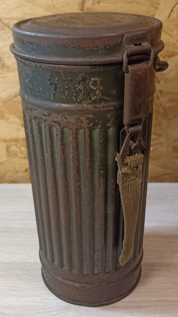 Boîtier masque anti gaz Allemand Nominatif Obergrenadier ww2, Envoi, Armée de terre, Autres types