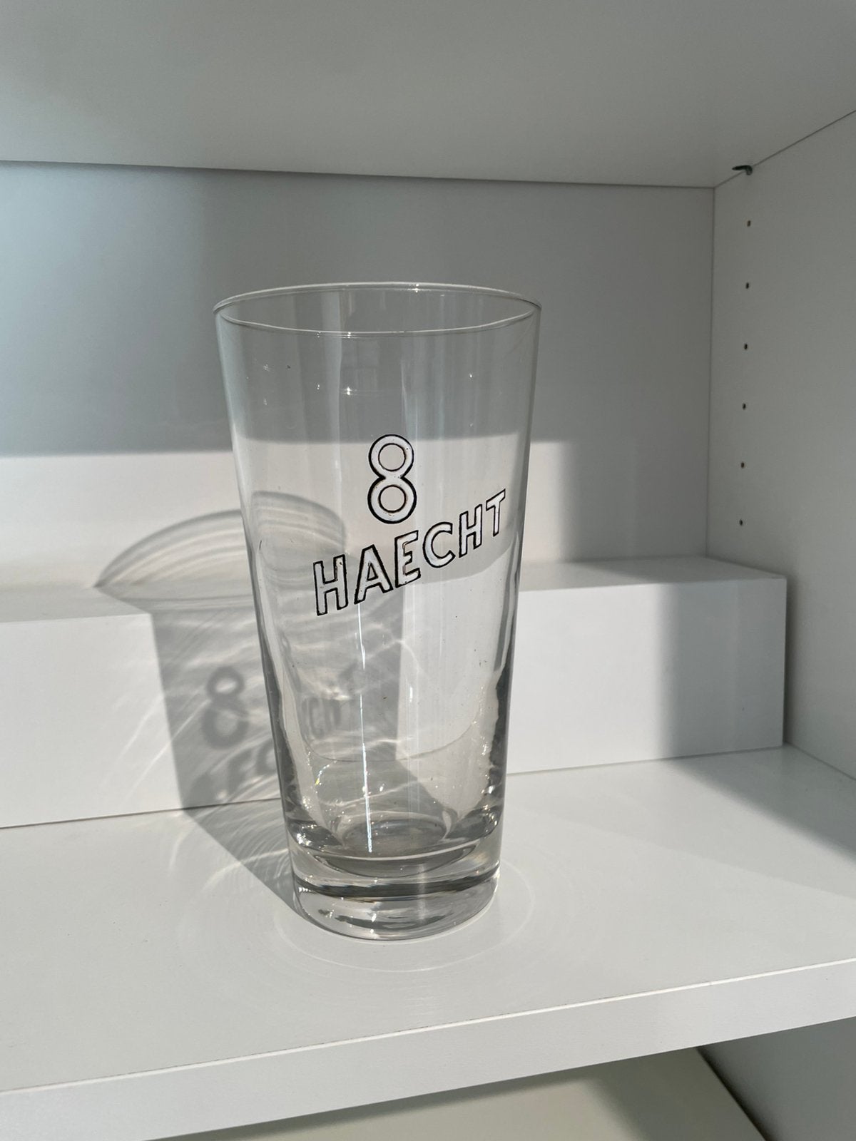 Emaille bierglas haecht 1 liter, Verzamelen, Ophalen of Verzenden, Zo goed als nieuw