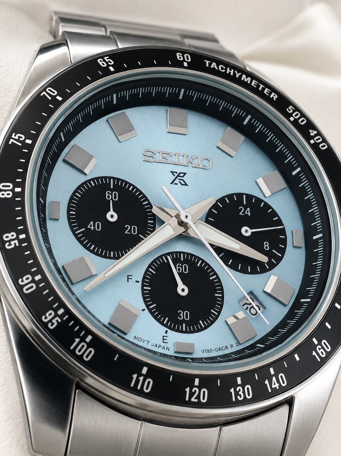 Seiko Prospex Speedtimer SSC935 – Cadran Ice Blue, Enlèvement, Comme neuf, Seiko