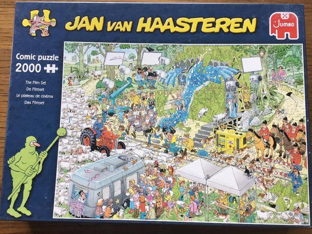 Puzzel Jumbo 2000 Jan Van Haasteren De filmset, Ophalen of Verzenden, Meer dan 1500 stukjes, Gebruikt, Legpuzzel