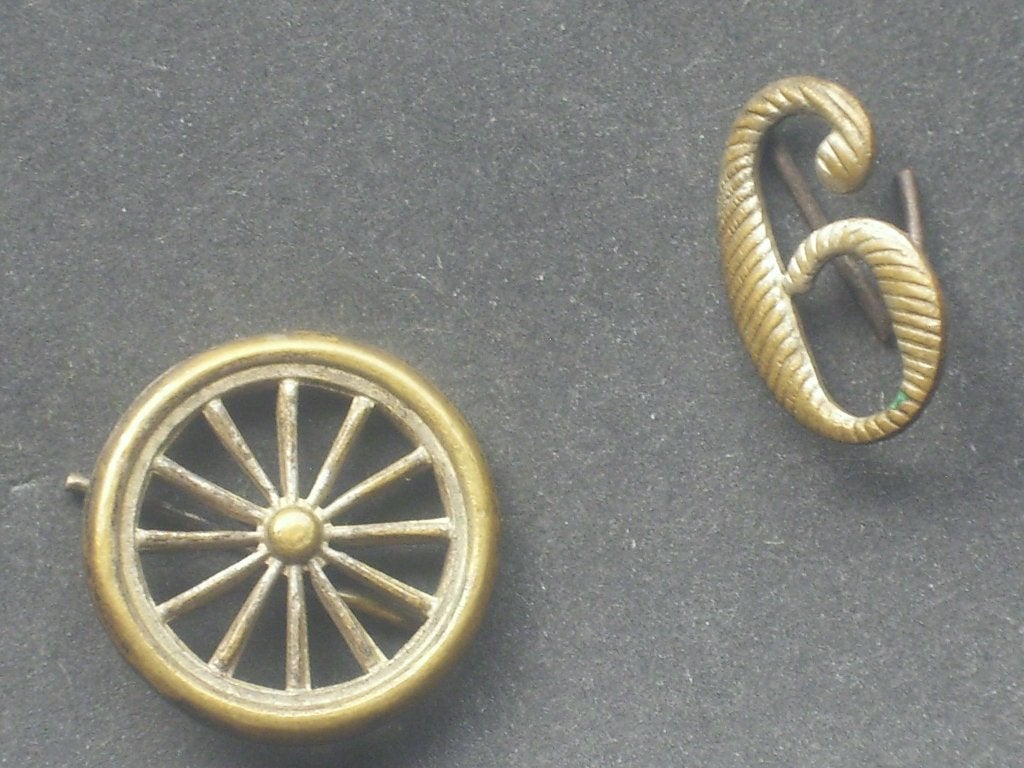 Insignes de béret de la 6eme Cie cyclistes belges mai 1940, Envoi, Armée de terre, Emblème ou Badge