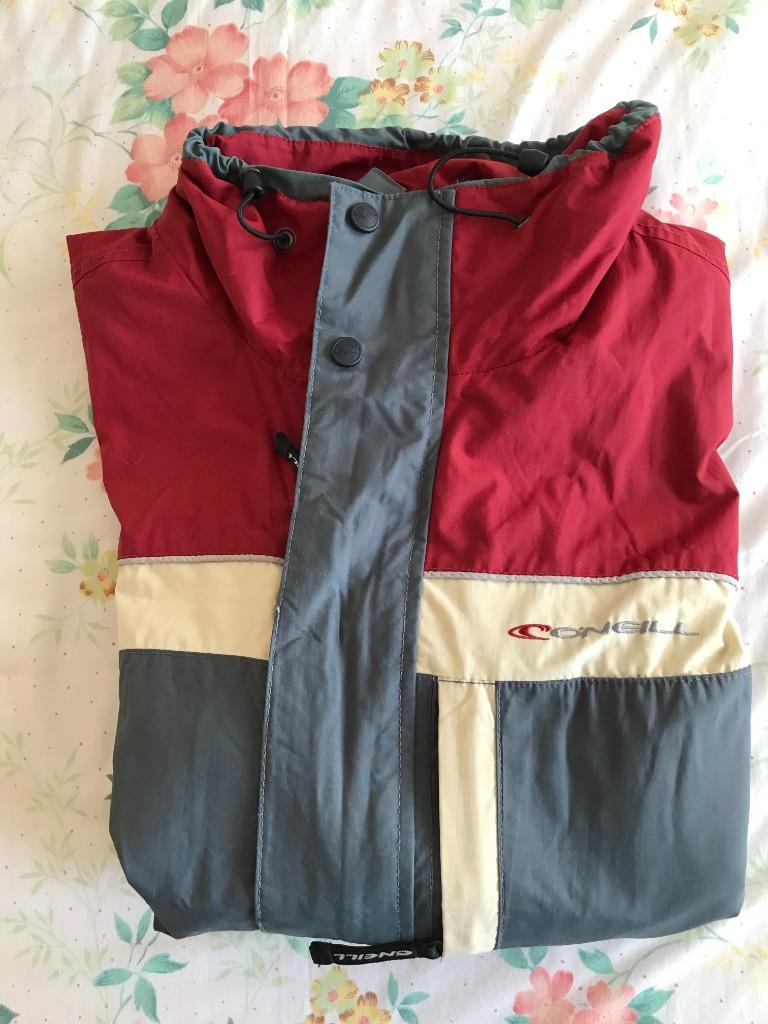 VESTE DE PLUIE O'NEILL taille M grise bordeau et beige, Caravanes & Camping, Vêtements de pluie, Enlèvement, Utilisé, Imperméable