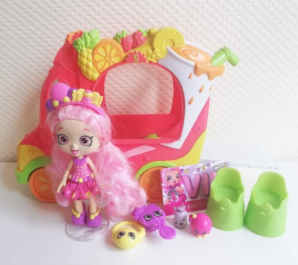 Shopkins Smoothie Truck en pop Bubbleisha, Ophalen of Verzenden, Zo goed als nieuw