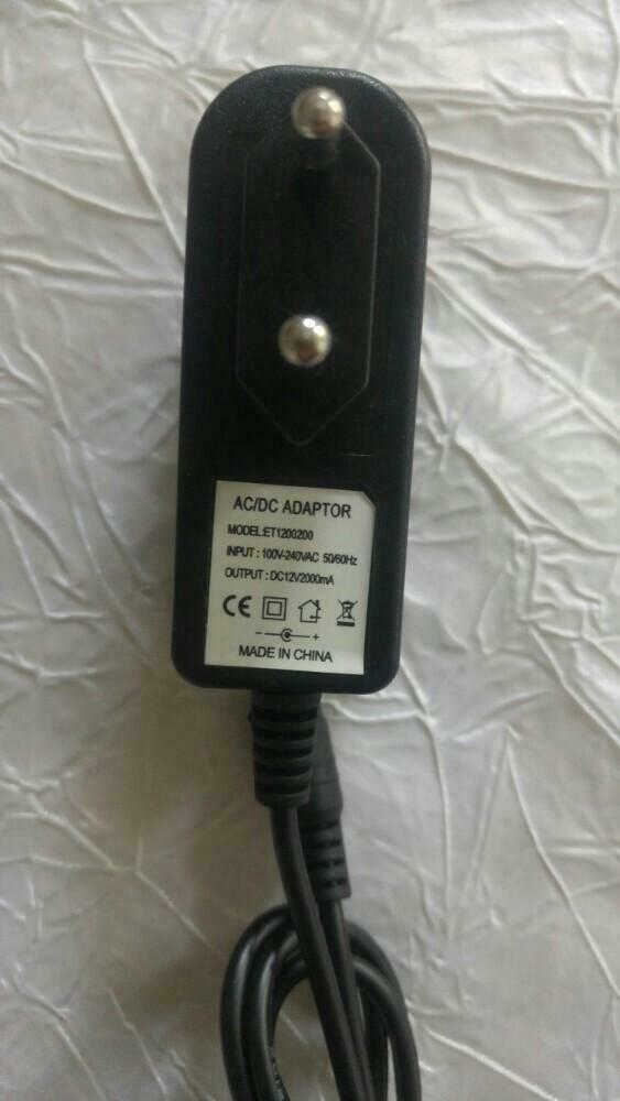 Ac DC Chargeur adapter oplader 12v 2a 5.40mm et1200200, Computers en Software, Laptop-opladers, Ophalen of Verzenden, Zo goed als nieuw