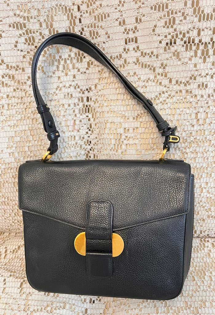 Sac DELVAUX modèle CITOYEN cuir noir, Enlèvement ou Envoi, Comme neuf, Noir