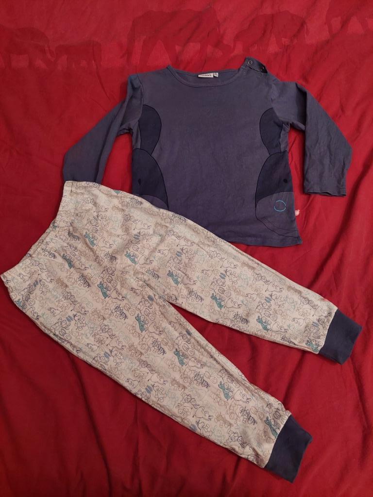 Pyjama NOUKIE'S coton (2 pièces) 5 ans bleu & blanc neuf, Neuf, Garçon ou Fille, Noukies, Enlèvement