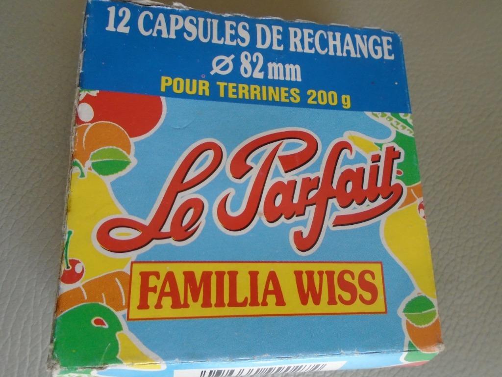 CAPSULES DE RECHANGE POUR TERRINES"LE PARFAIT"FAMILIA WISS, Enlèvement ou Envoi