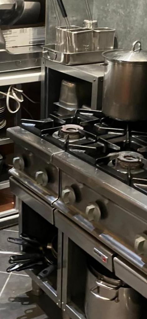 Cuisinière à gaz 2 becs, Enlèvement, Utilisé, Cuisinière, Friteuse et Grils