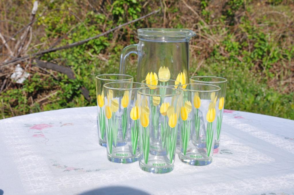 service a limonade carafe et 5 verres, Enlèvement ou Envoi, Comme neuf, Verre, Verre ou Verres