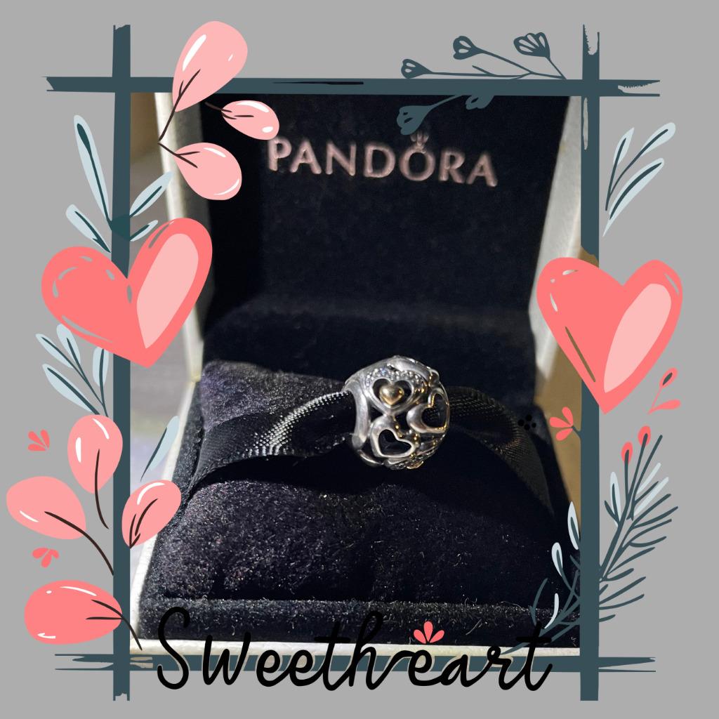 Magnifique et authentique bille Argent et Or de Pandora !, Handtassen en Accessoires, Bedels, Verzenden, Zo goed als nieuw, Zilver