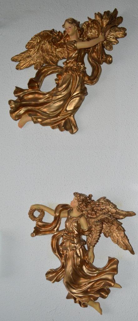 Set 2 vergulde engelen, Ophalen of Verzenden, Zo goed als nieuw