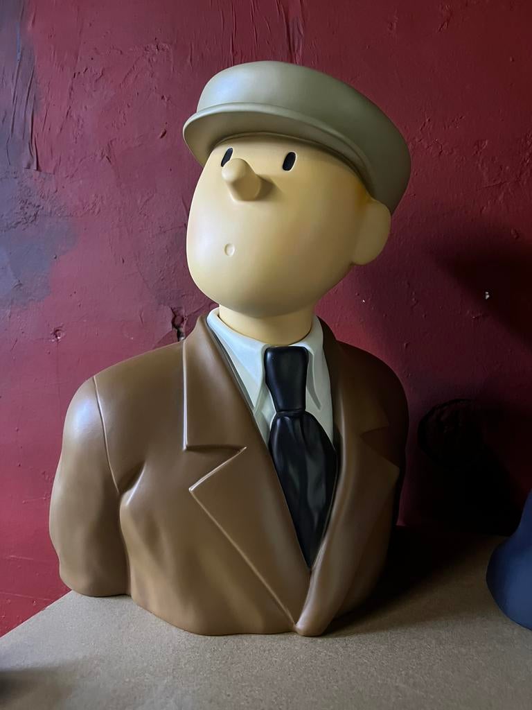 Figurine Tintin : Buste Tintin Casquette, Collections, Personnages de BD, Enlèvement, Tintin, Comme neuf