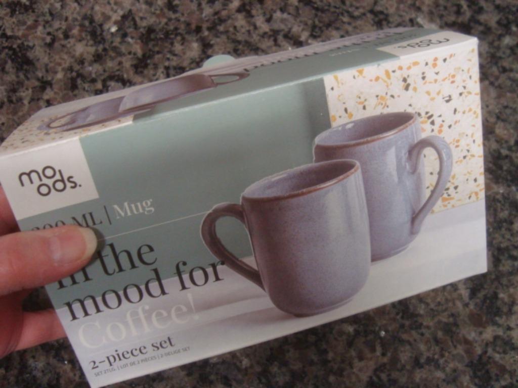 🎁 2 tasses, 3 petits et un moyen bols et une assiette Moods, Verzenden, Zo goed als nieuw