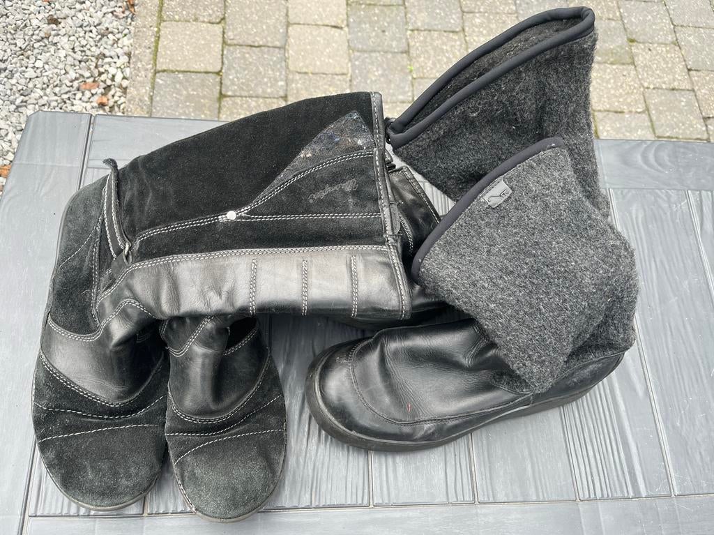 2 paar botten van Kipling en Wrangler  Maat 40 (gedragen), Hoge laarzen, Zwart, Gedragen, Ophalen