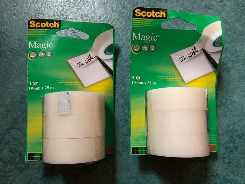 Lot papier collant scotch neuf spécial MAGIC ! 25 metres, Enlèvement ou Envoi, Neuf
