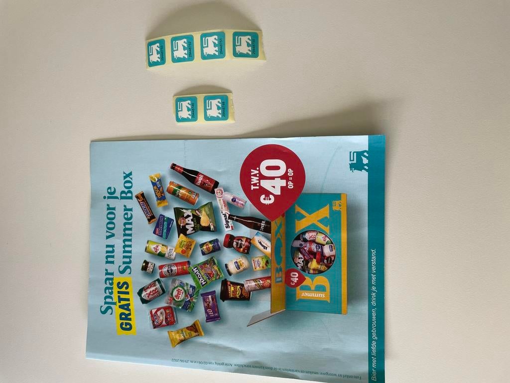 6 zegels summerbox delhaize, Enlèvement ou Envoi