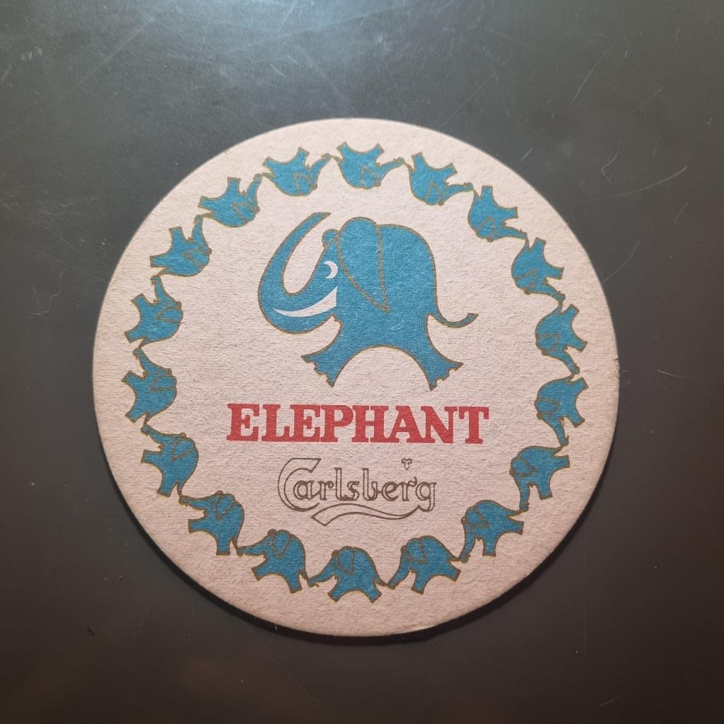Sous Bock Carlsberg Elephant (modèle 1), Collections, Marques de bière, Enlèvement ou Envoi, Utilisé, Sous-bock, Autres marques
